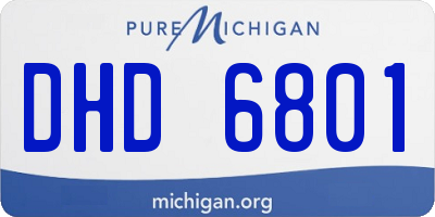 MI license plate DHD6801