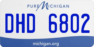MI license plate DHD6802