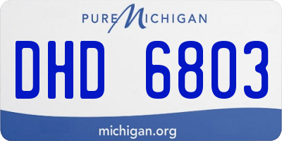 MI license plate DHD6803