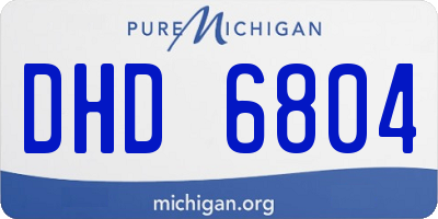 MI license plate DHD6804