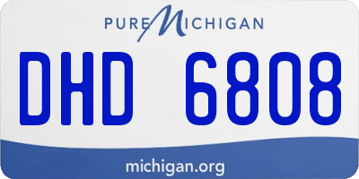 MI license plate DHD6808