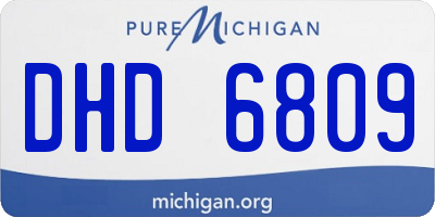 MI license plate DHD6809