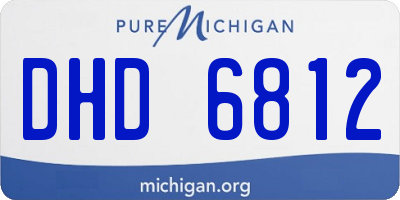 MI license plate DHD6812