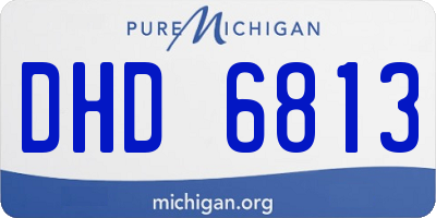 MI license plate DHD6813