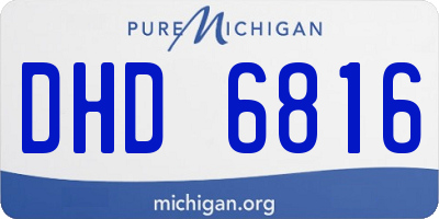 MI license plate DHD6816