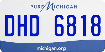 MI license plate DHD6818