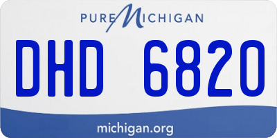 MI license plate DHD6820