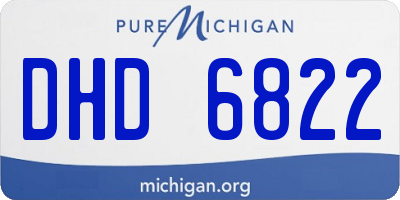 MI license plate DHD6822