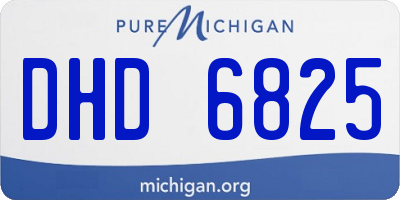 MI license plate DHD6825