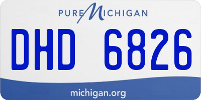 MI license plate DHD6826