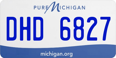 MI license plate DHD6827
