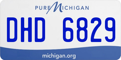 MI license plate DHD6829