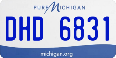 MI license plate DHD6831