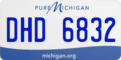 MI license plate DHD6832