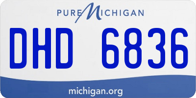 MI license plate DHD6836