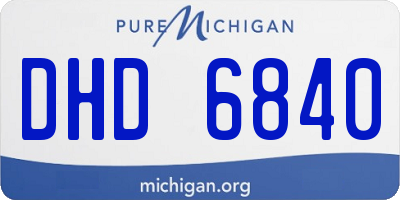 MI license plate DHD6840