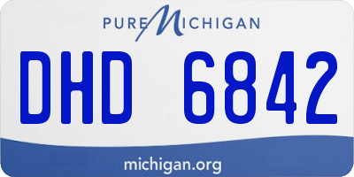 MI license plate DHD6842