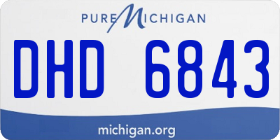 MI license plate DHD6843