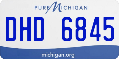 MI license plate DHD6845