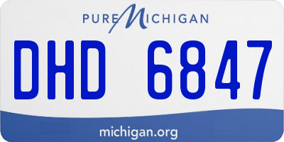 MI license plate DHD6847