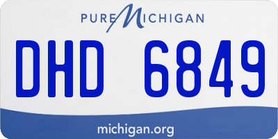MI license plate DHD6849