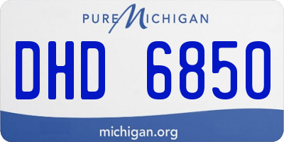 MI license plate DHD6850