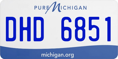 MI license plate DHD6851