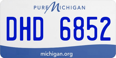 MI license plate DHD6852