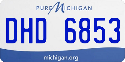 MI license plate DHD6853