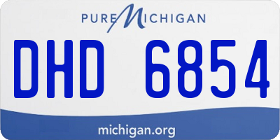 MI license plate DHD6854