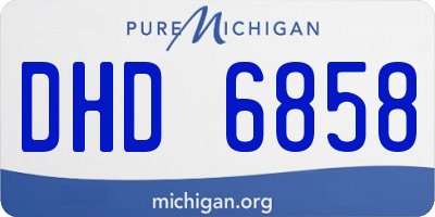 MI license plate DHD6858
