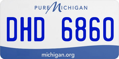MI license plate DHD6860