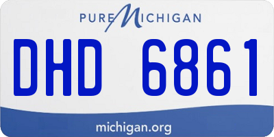 MI license plate DHD6861