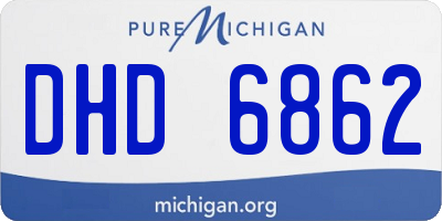 MI license plate DHD6862