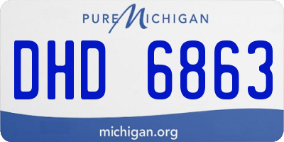 MI license plate DHD6863