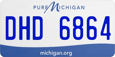 MI license plate DHD6864