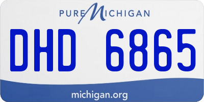 MI license plate DHD6865