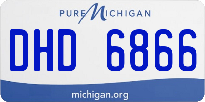 MI license plate DHD6866