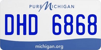 MI license plate DHD6868