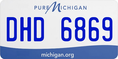MI license plate DHD6869