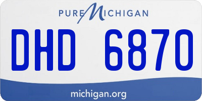 MI license plate DHD6870