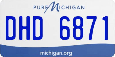 MI license plate DHD6871