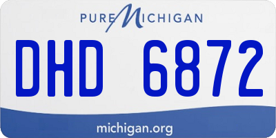 MI license plate DHD6872