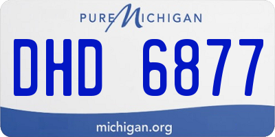 MI license plate DHD6877