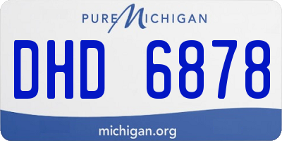 MI license plate DHD6878