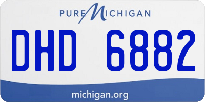MI license plate DHD6882
