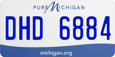 MI license plate DHD6884