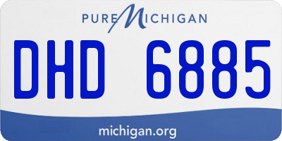 MI license plate DHD6885