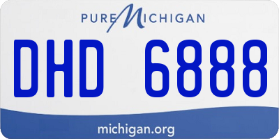 MI license plate DHD6888