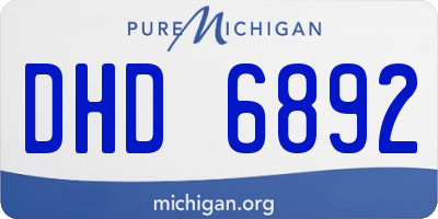 MI license plate DHD6892